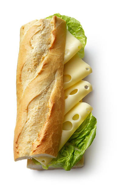 istock Sandwiches: Cheese Sandwich Isolated on White Background 505194269