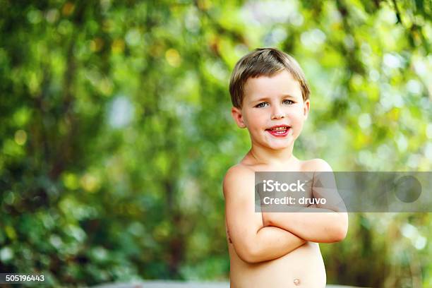 Cute Smiling Boy Stock Photo - Download Image Now - 4-5 Years, Arms Crossed, Boys