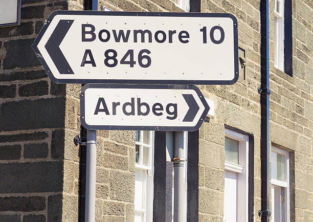 istock Signs for Bowmore and Ardbeg on Islay 505196521