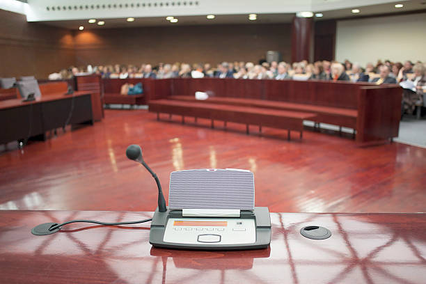 istock microphone at court house 505198667