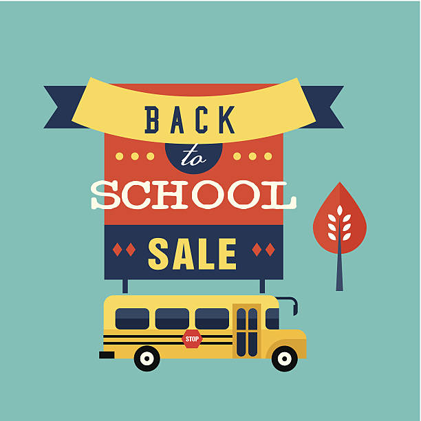 Back to school flat illustration vector art illustration