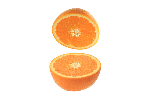 istock cut orange on the white background 505205598
