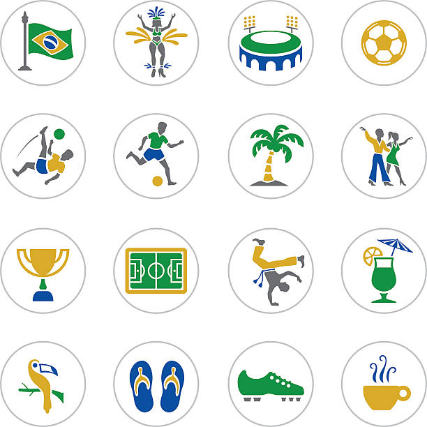 brasilianische symbole - capoeira brazilian culture dancing vector stock-grafiken, -clipart, -cartoons und -symbole
