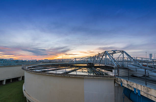 istock Water Treatment Plant at sunrise 505210372