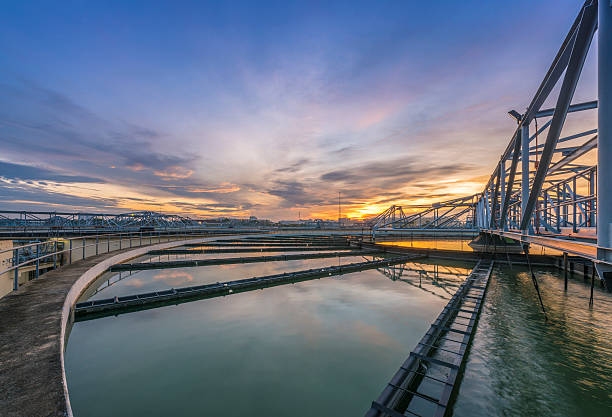 istock Water Treatment Plant at sunrise 505210794