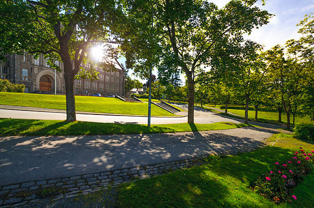 istock Norwegian University of Science and Technology - NTNU behind trees 505211142