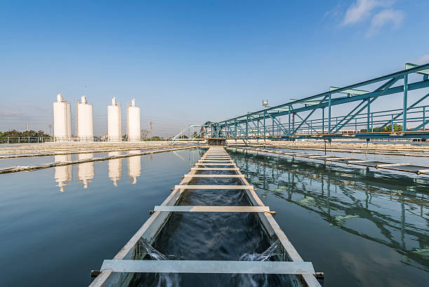 istock Water Treatment Plant with blue sky 505212396