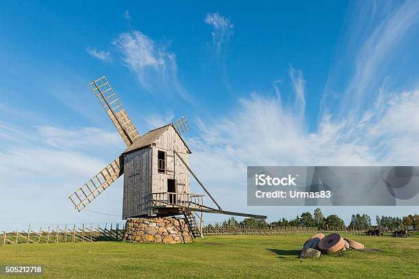 Angla Windmill In Saaremaa Stock Photo - Download Image Now - Saaremaa Island, Estonia, Baltic Countries