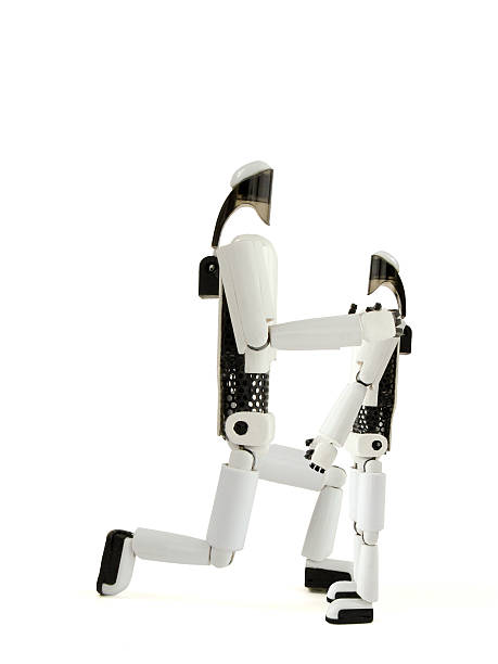 istock the robot talks to the small robot 505212818