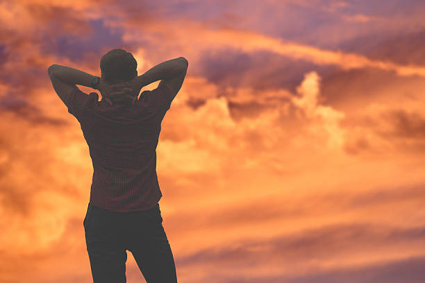 istock Young man enjoying the freedom in nature. 505215062