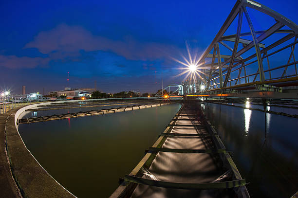 istock Water Treatment Plant at twilight 505215250