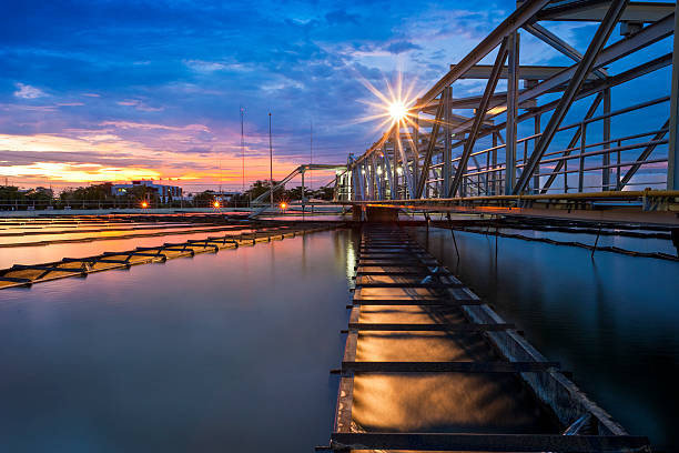 Water Treatment Plant at twilight