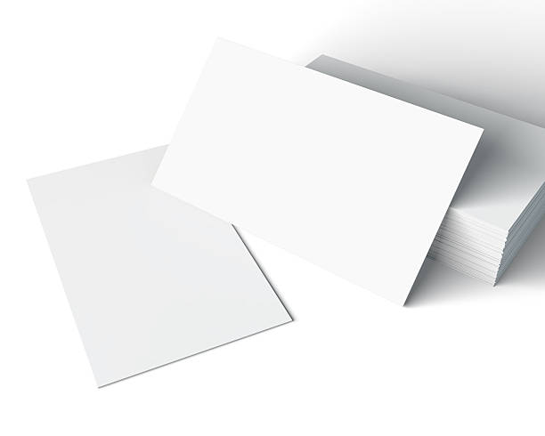 istock Blank Business Cards mockup isolated on white. 505216572