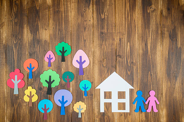 istock paper house with forest, Home Environment 505220440