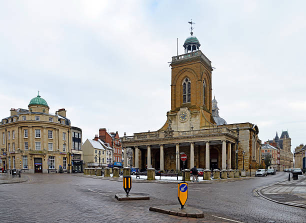 istock All Saints church Northampton. in winter. 505220812