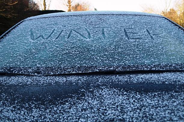istock Word 'winter' written on a frozen car window 505220982
