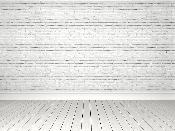 White brick wall and Parquet Floor