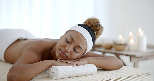 istock Happy Girl Relaxing In Spa Salon 505222578