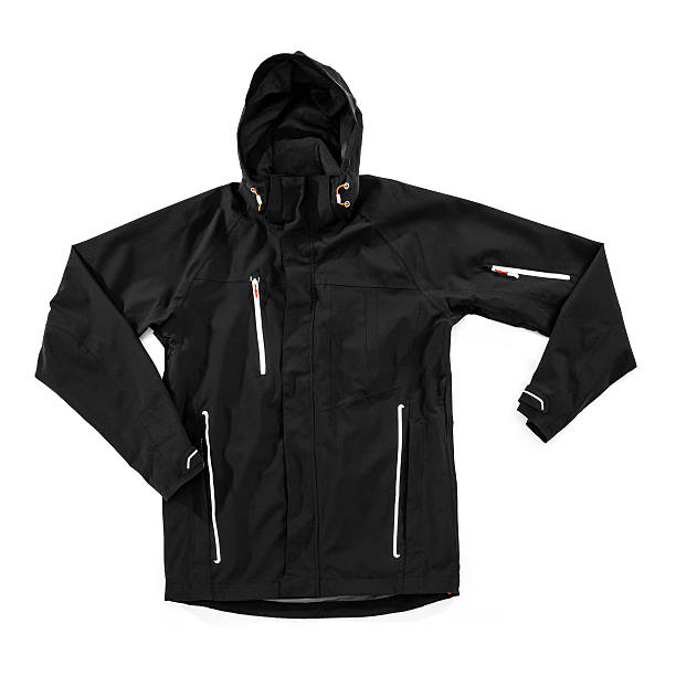 istock Waterproof, windproof, breathable black jacket with taped seams 505228553