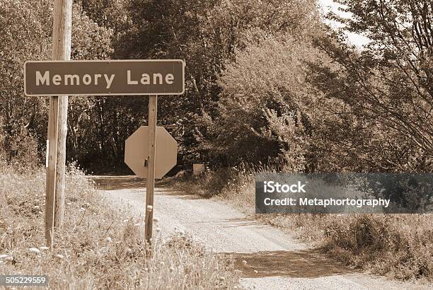 Memory Lane In Sepia Stock Photo - Download Image Now - Nostalgia, Memories, Road Sign