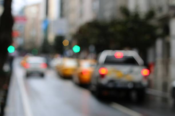 istock traffic lights, car, bokeh -Istanbul, Turkey 505229734