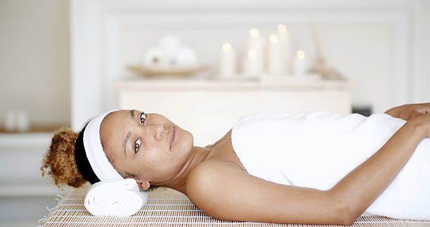 istock Woman Is Resting On Spa Bed 505229892