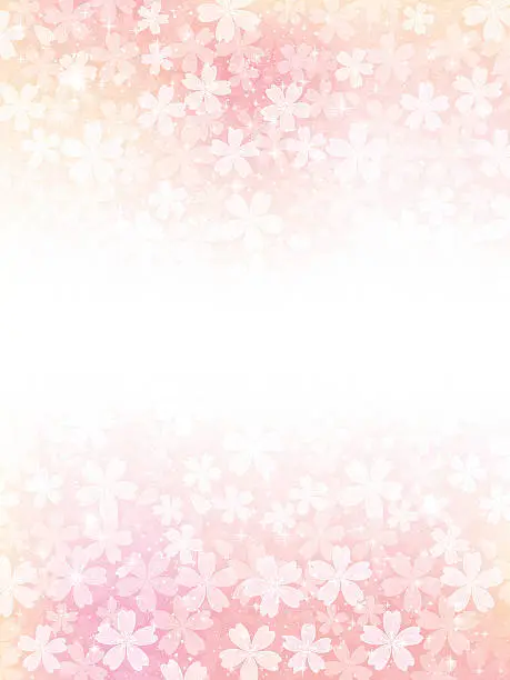 Vector illustration of Background of pink flowers