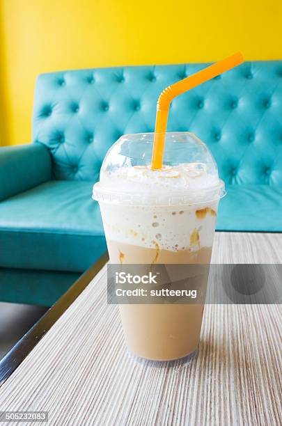 Ice Blend Caramel Coffee Stock Photo - Download Image Now - Bar Counter, Brown, Cafe