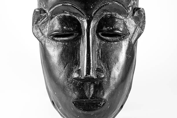 African Tribal Mask on white background