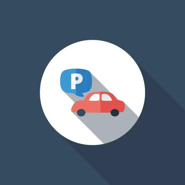 Vector illustration of Parking sign