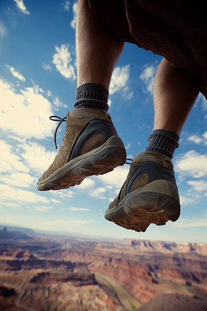 istock Hiking Boots Close Up Canyon Landscape 505233553