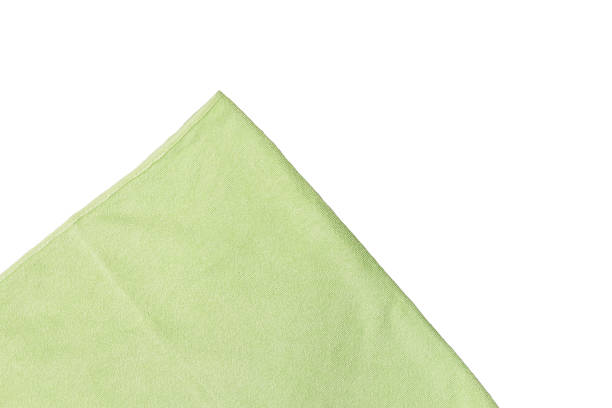 istock Green body towel isolated on white background. 505233820