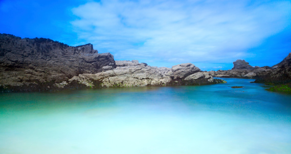 Dreamy Cornish seascape, image taken at St Agnes Cornwall UK, long exposure