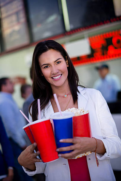 istock Woman at the cinema 505234643