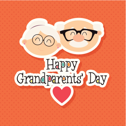 abstract grandparents day background with special objects