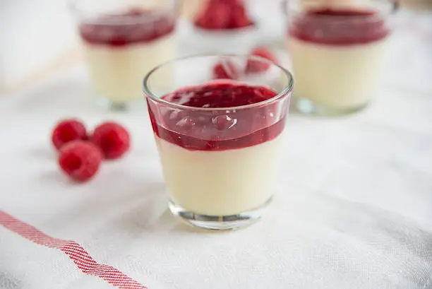 Photo of Vanilla Panna Cotta with raspberries