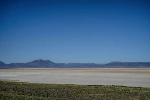 a view of the dry lake known as Alvord Desert in eastern Oregon