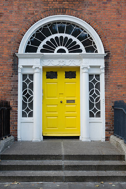 istock Yellow Georgian Door 505235277