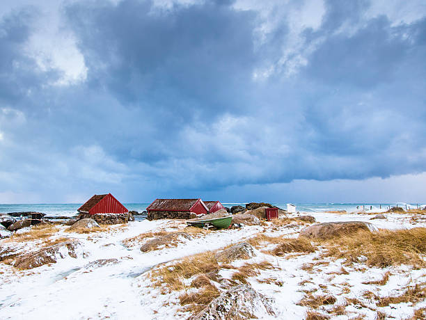 Sea houses by the coastline