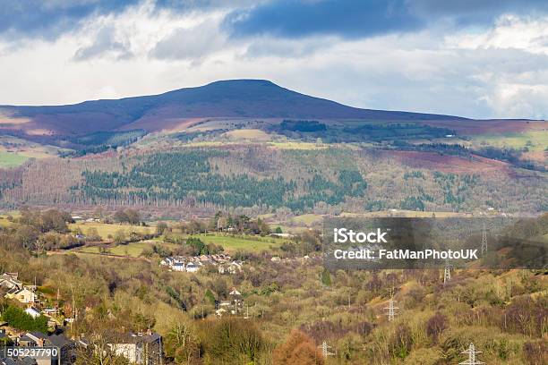 South Wales View Towards The Sugar Loaf Hill Monmouthshire Stock Photo - Download Image Now