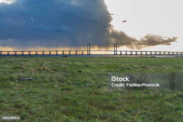 Second Severn Crossing Bridge Over Bristol Channel Between Engl Stock Photo - Download Image Now