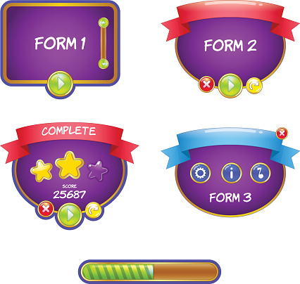 Game Forms Form Design Game User Interface For Video Games Stock Illustration ...