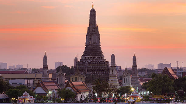 istock Arun temple in pink twilight 505241058