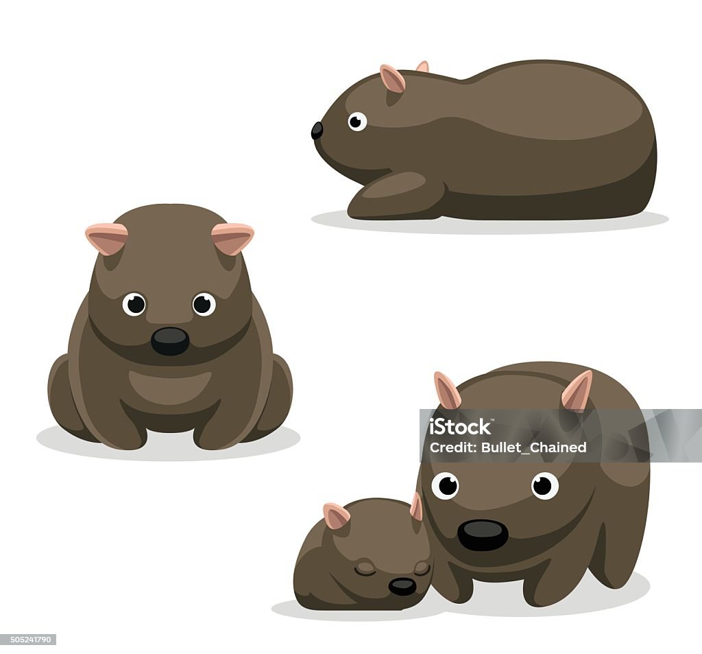 Wombat Cartoon Vector Illustration 2 Animal Cartoon EPS10 File Format Wombat stock vector