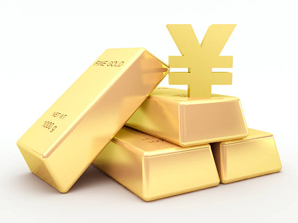 istock Gold bars and golden yen symbol 505242218