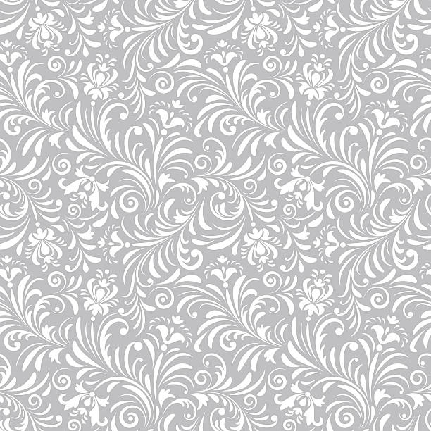 kwiatowy tle - gray wallpaper backgrounds old fashioned stock illustrations
