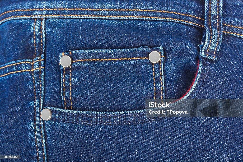 Pocket on jeans Pocket on jeans - fashion background Pocket Stock Photo