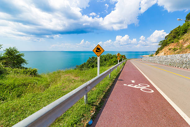 Bike lane and sea view