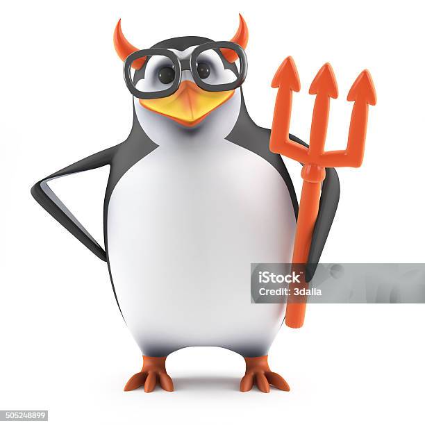 3 D Pinguimacadémico Forma Como O Diabo - Fotografias de stock e mais imagens de Cool - Cool, Pinguim, Tridimensional