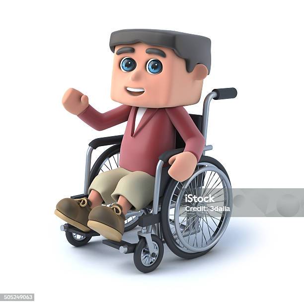 3 D Мальчик На Инвалидной Коляске Размахивающий Лапами Hello — стоковые фотографии и другие картинки Инвалидное кресло